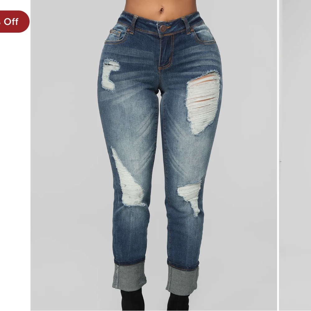 Eddie Boyfriend Jeans - Medium Wash